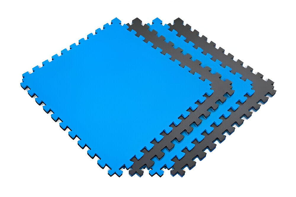 Tatami Puzzle EVA 1x1m 2cm - Pack de 30 Preto - Azul 6/7