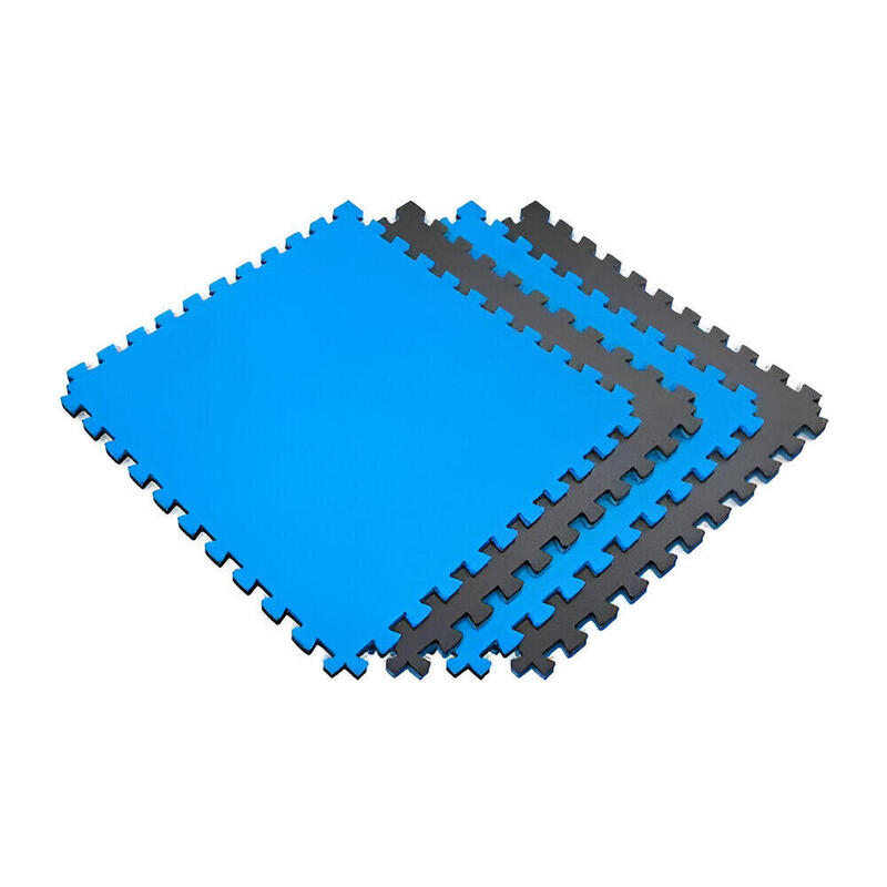 Tatami Puzzle EVA Pack 2 / 1 x 1 x 20mm (Negro-Azul)