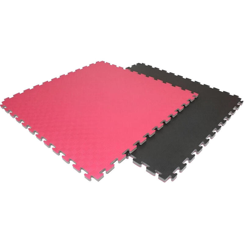 Tatami Puzzle EVA Pack 12 / 1 x 1 x 20mm (Rojo-Negro)