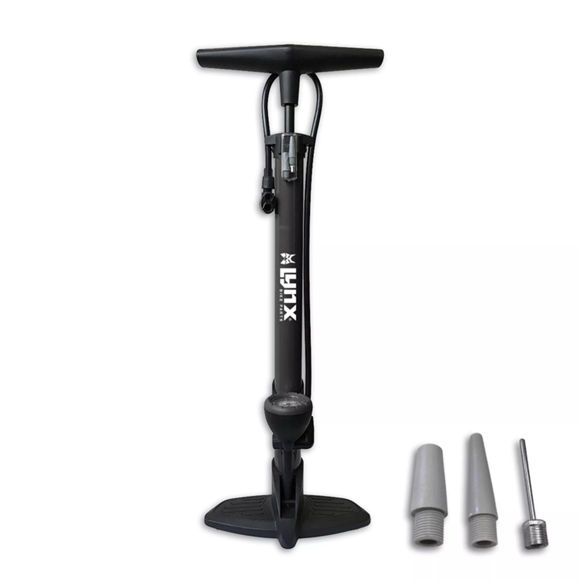 Pompa de bicicleta cu manometru - 12 BAR - Negru