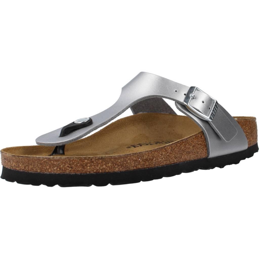 BIRKENSTOCK Dámské sandály s lesklým metalickým svrškem GIZEH