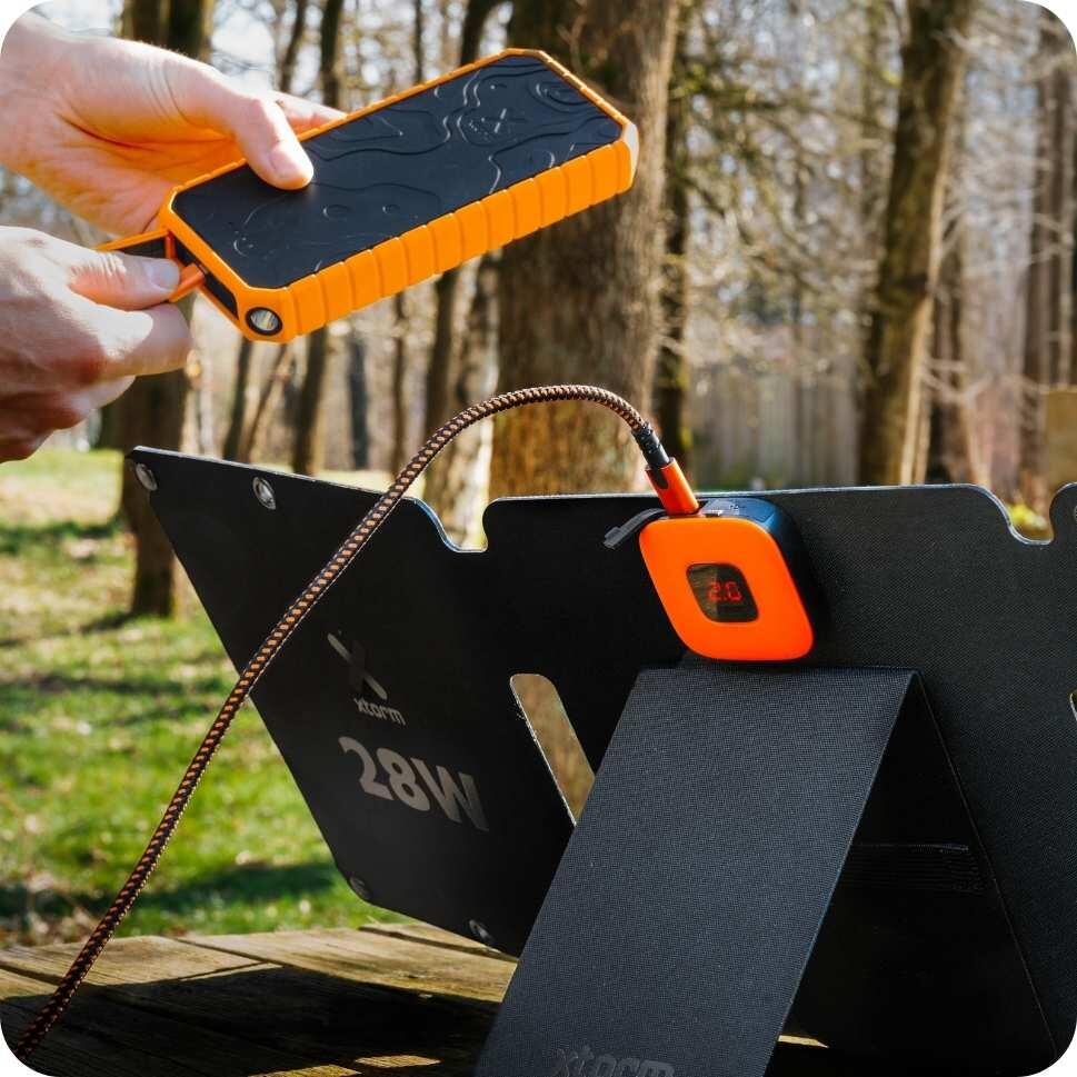 Xtorm Draagbaar Zonnepaneel Opvouwbaar - 28W Solar Panel - Schwarz 2/6