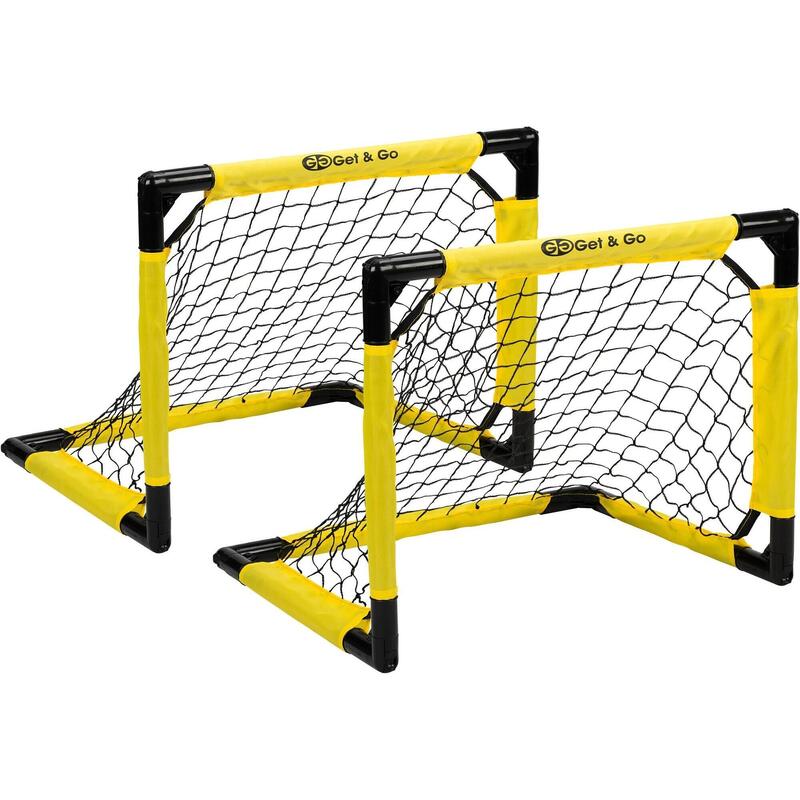 Set Porti Fotbal Get&Go, 55x44x44 cm, negru/galben, 55*44*44