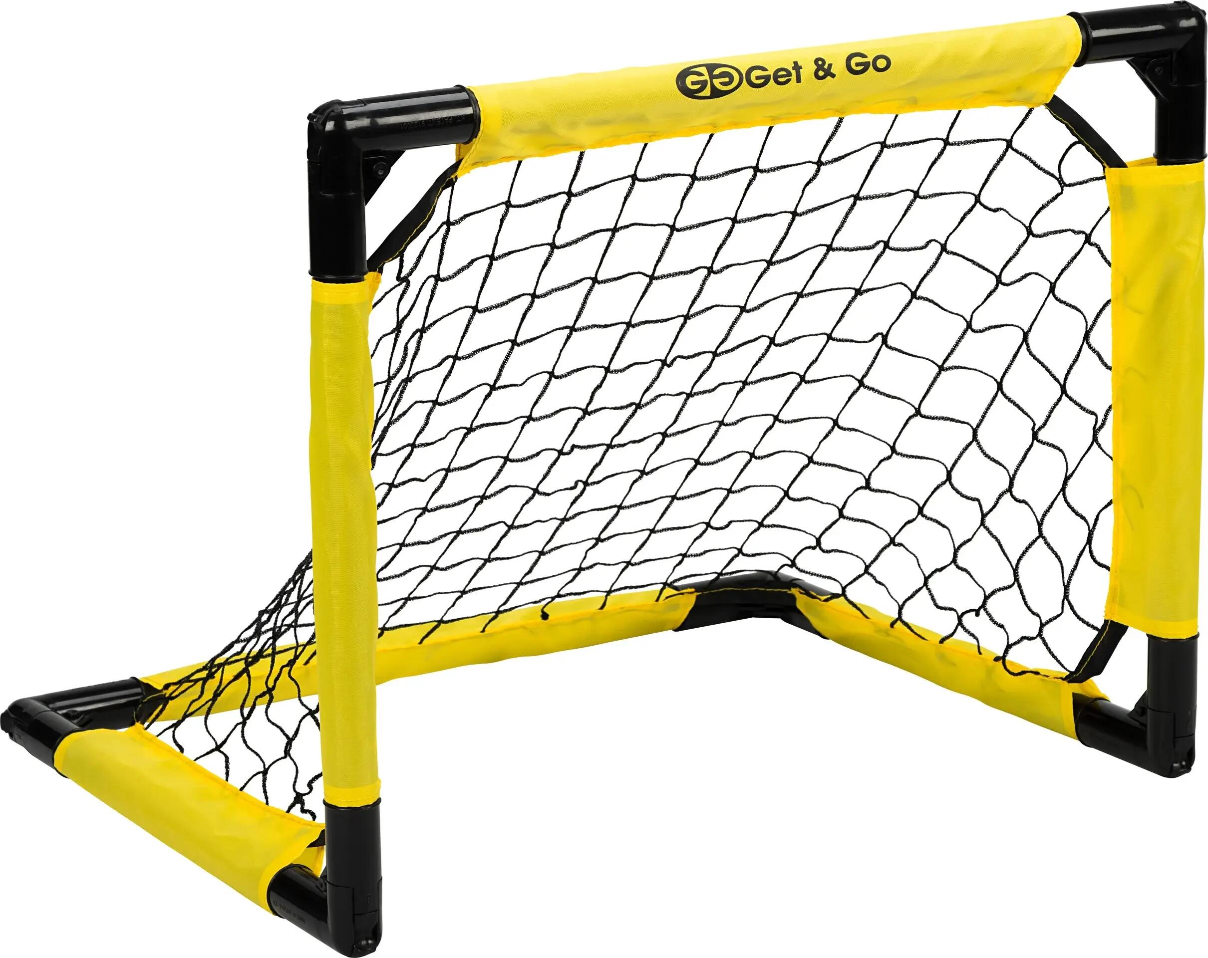 Sada 2 fotbalových branek Get&Go 55x44x44 cm, černo/žlutá 3/5
