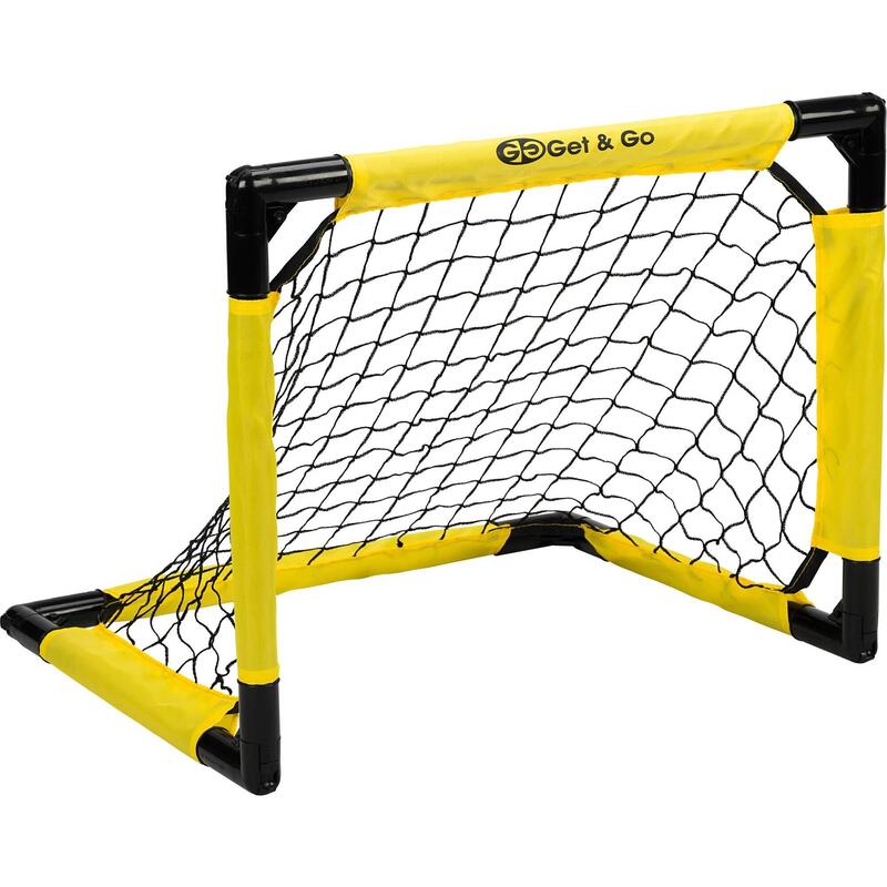 Set Porti Fotbal Get&Go, 55x44x44 cm, negru/galbe