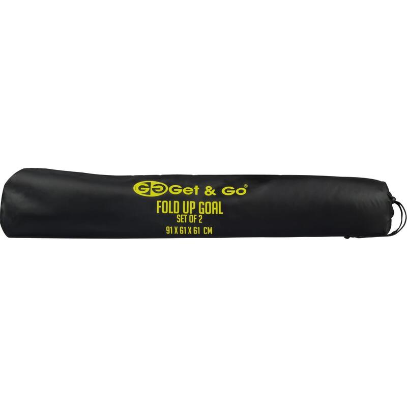 Set Porti Fotbal Get&Go, 91x61x61 cm, negru/galben