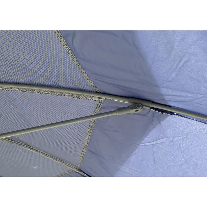 Umbrelă plajă Maui & Sons XL 220 cm, UPF50+, rabatabilă, Gri/Mov