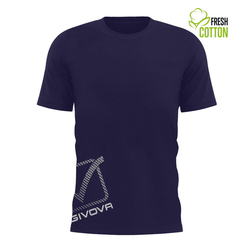Tricou Givova Reflective, bumbac 100%, bleumarin, S 2/4