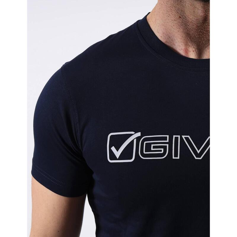 Tricou unisex Givova Mondo, bumbac 100%, bleumarin, XL.