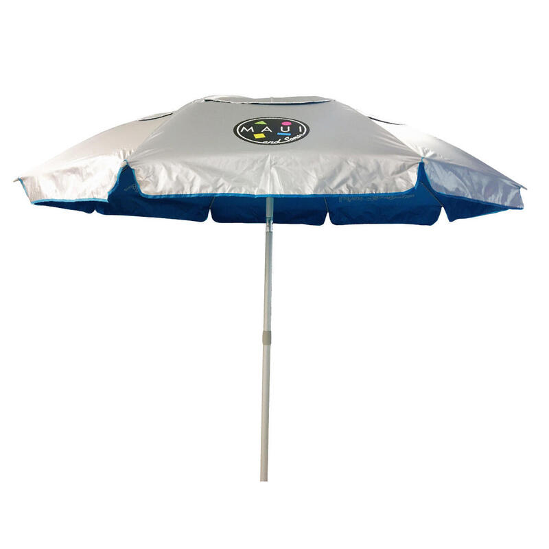 Umbrela plaja Maui&Sons 190 cm, UltraLight, rabatabila,UPF50+, husa , Albastru