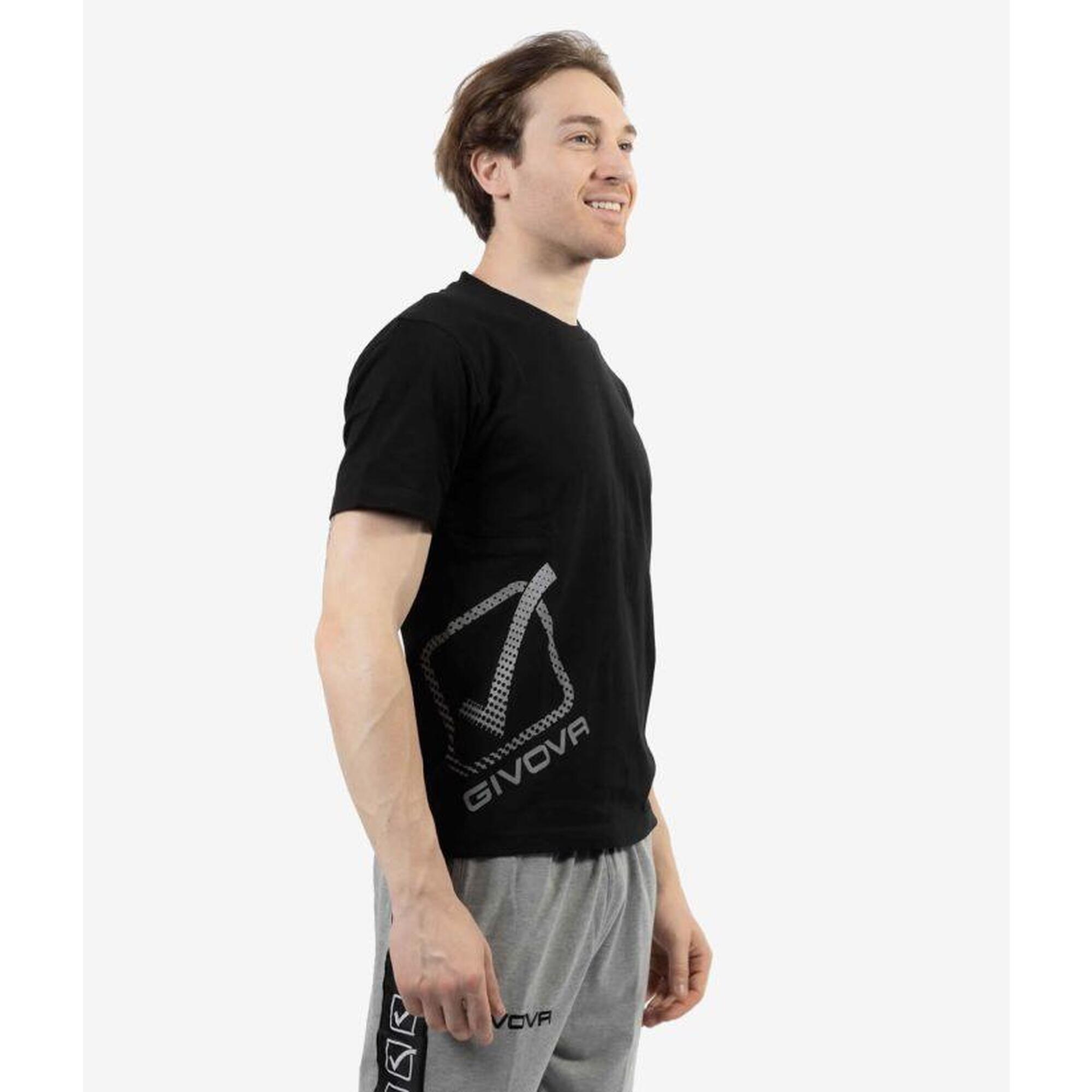 Tricou Givova Reflective, 100% bumbac, Negru, Unisex 2XL