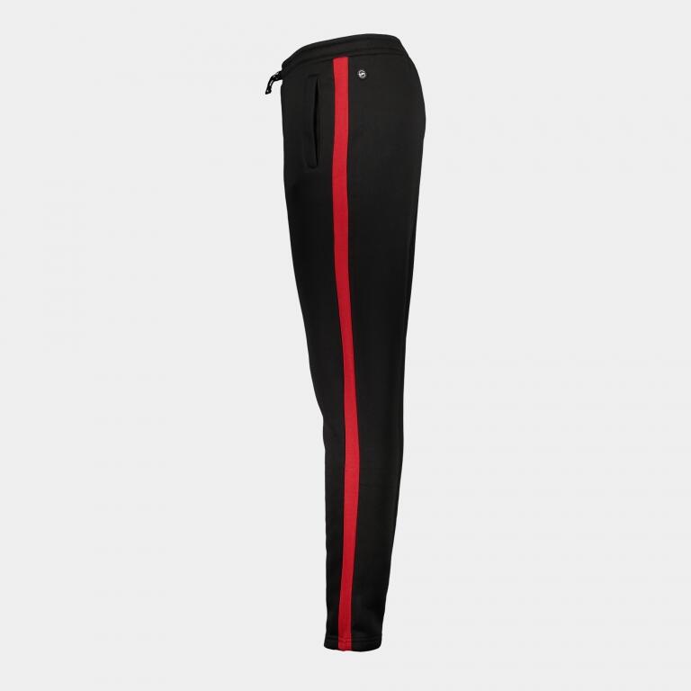 Pantaloni trening, Joma STRIPE, Negru/Rosu, L