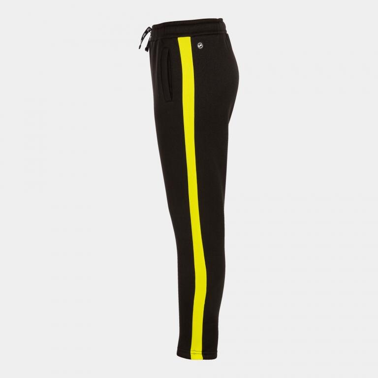 Pantaloni trening junior, Joma Stripe, negru/galben, XS