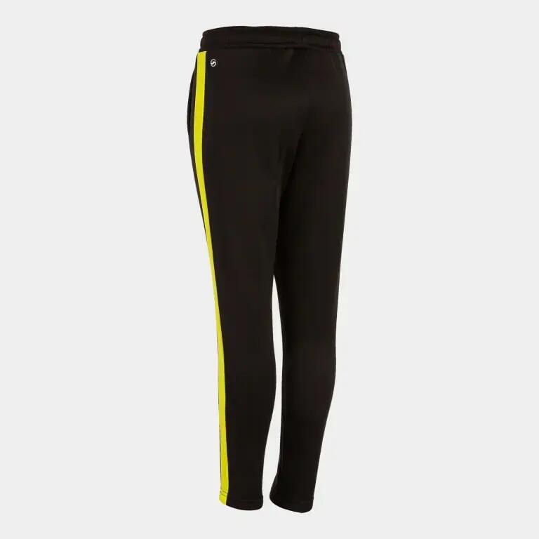Pantaloni trening junior, Joma Stripe, negru/galben, 2XS 3/6