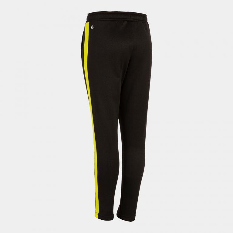 Pantaloni trening junior, Joma Stripe, negru/galben, XS