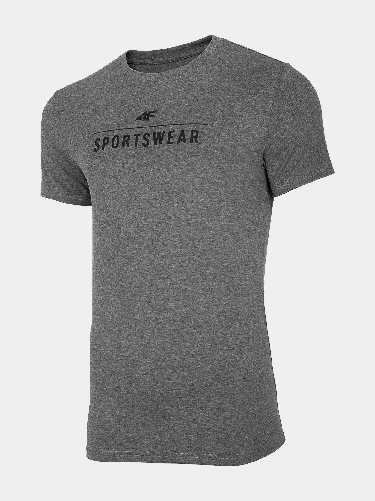 Tricou bărbați, croială regulară, gri închis, XXL, 95% bumbac 5% elastan 2/6