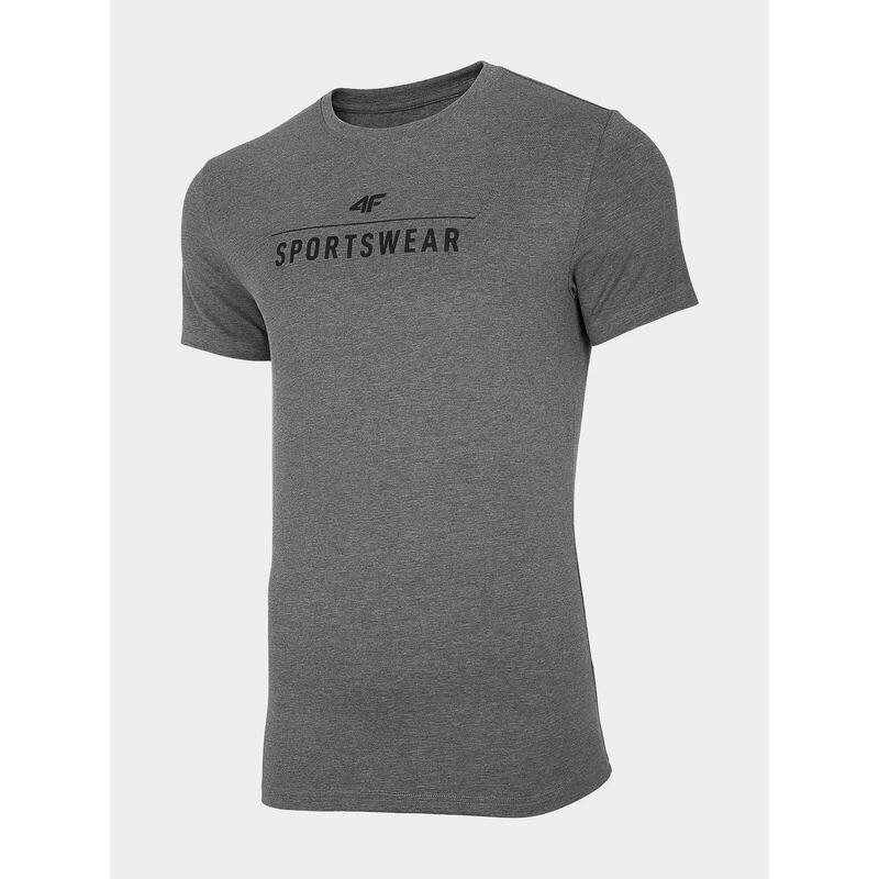 Tricou bărbați, croială regulară, gri închis, XXL, 95% bumbac 5% elastan