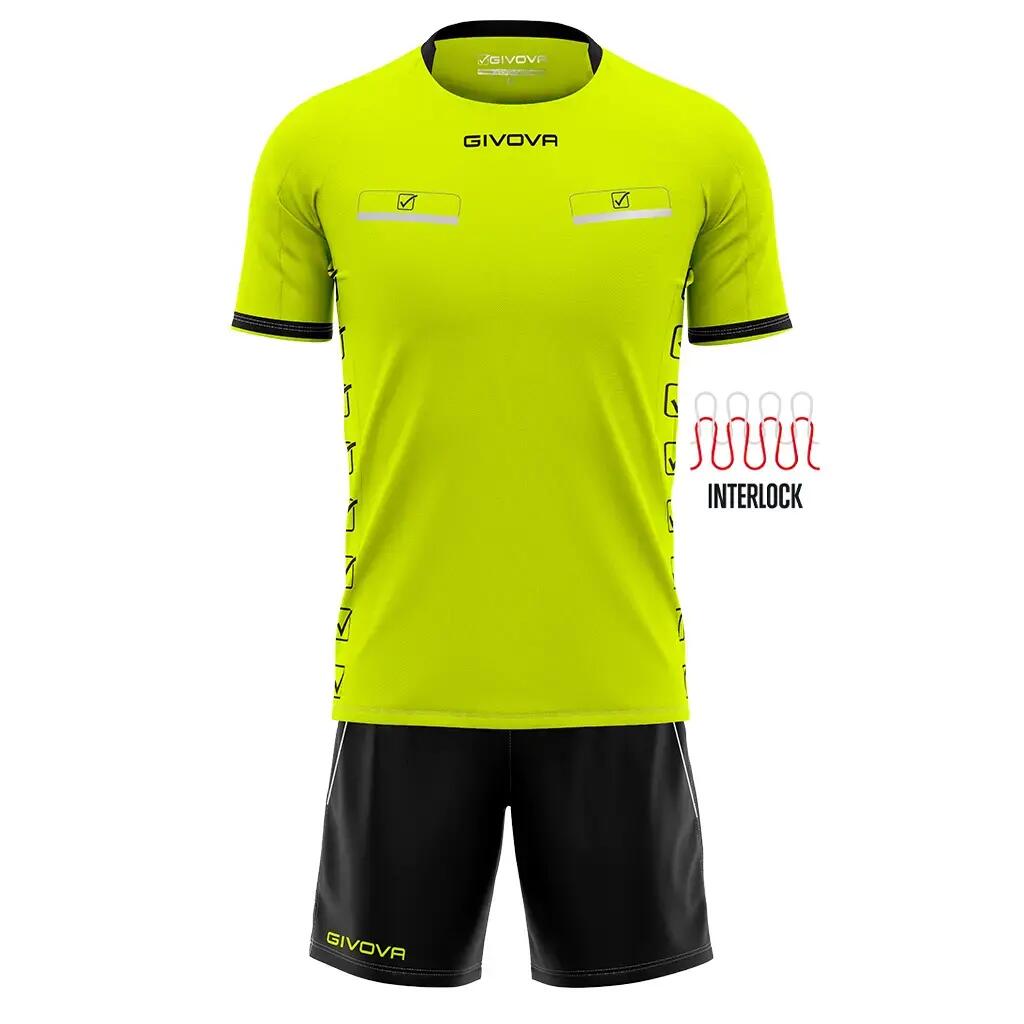 Completi da calcio uomo givova giallo fluo/nero 2/3