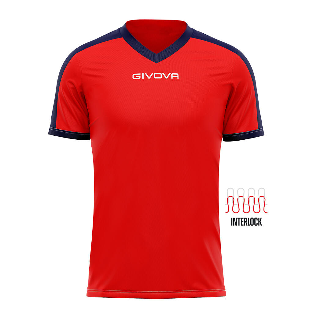 Sportshirt Givova Revolution Rood-blauw Rood 2/6