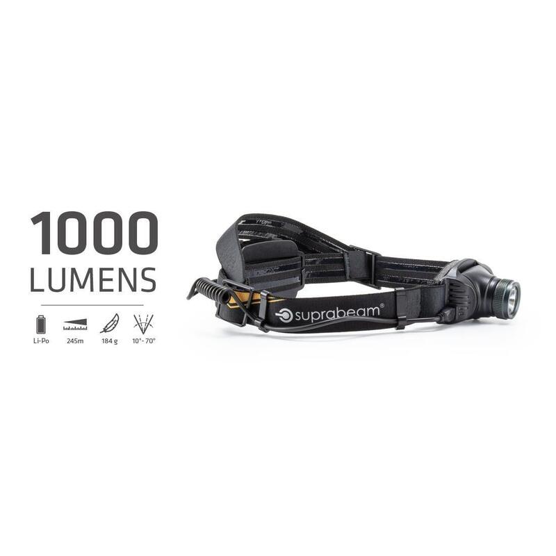 Lanterna frontala, Suprabeam V3pro recheargeable 1000 lumeni