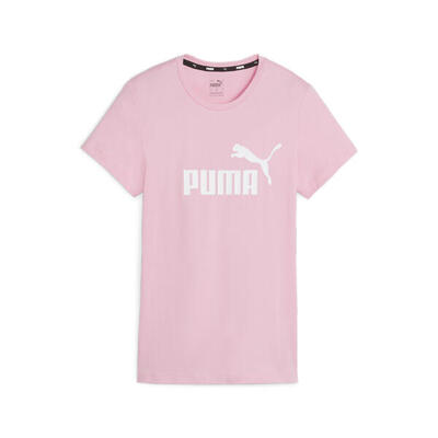 Essentials t-shirt met logo voor dames puma icy blue
