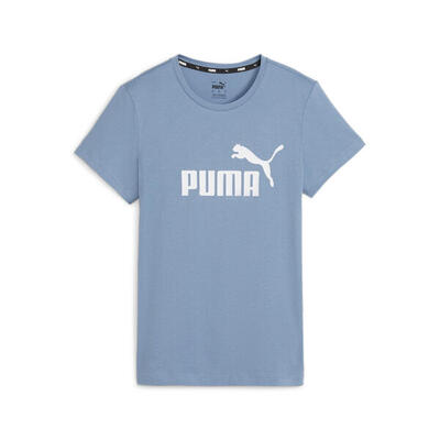 Essentials logo t-shirt voor dames puma zen blue