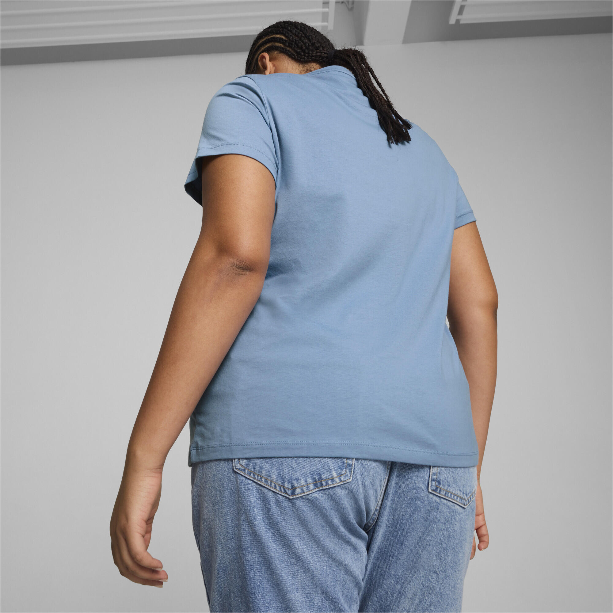 Camiseta Essentials Logo Mujer PUMA Zen Blue 5/6