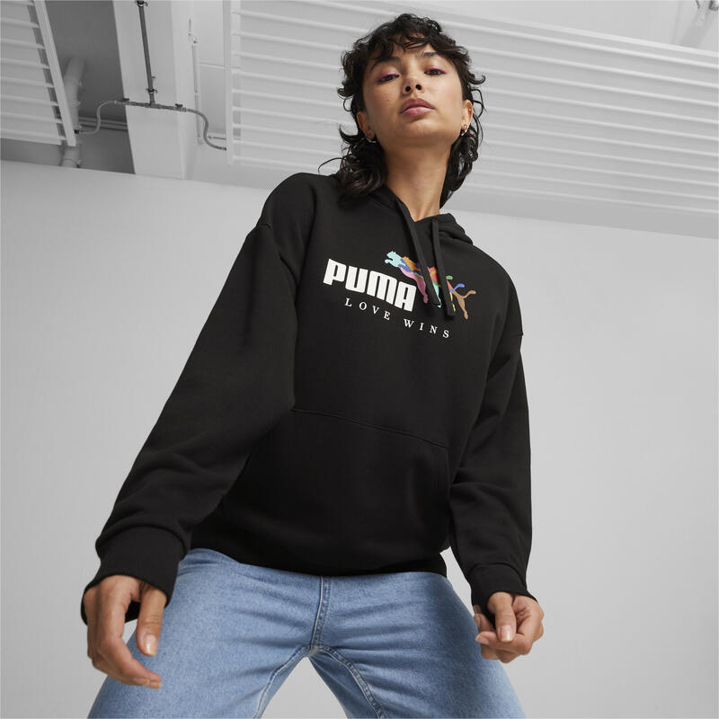 ESS+ LOVE WINS Hoodie Damen PUMA Black