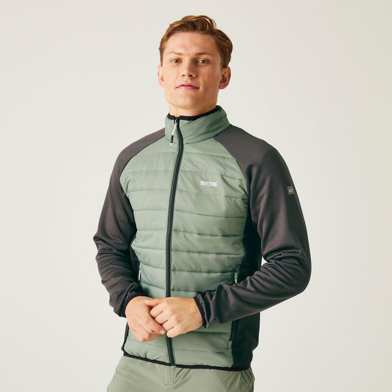 Doudoune Synthétique Randonnée - Clumber Hybrid verte homme