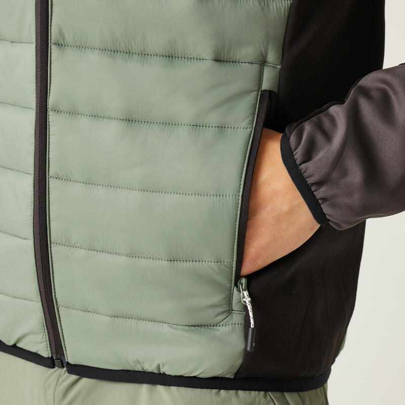 Doudoune Synthétique Randonnée - Clumber Hybrid verte homme