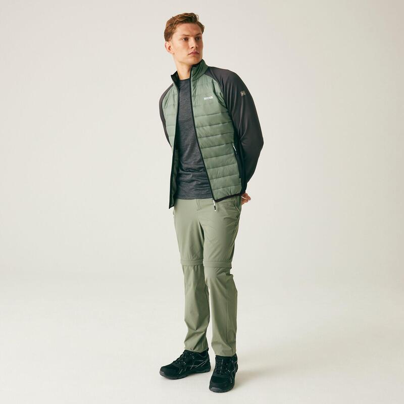 Doudoune Synthétique Randonnée - Clumber Hybrid verte homme