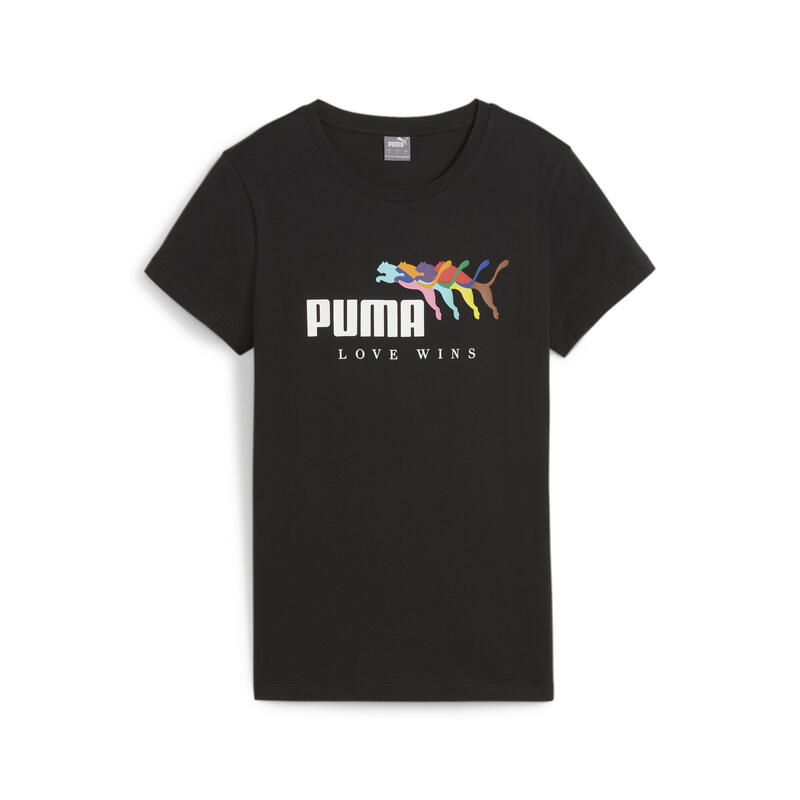 ESS+ LOVE WINS T-shirt voor dames PUMA Black