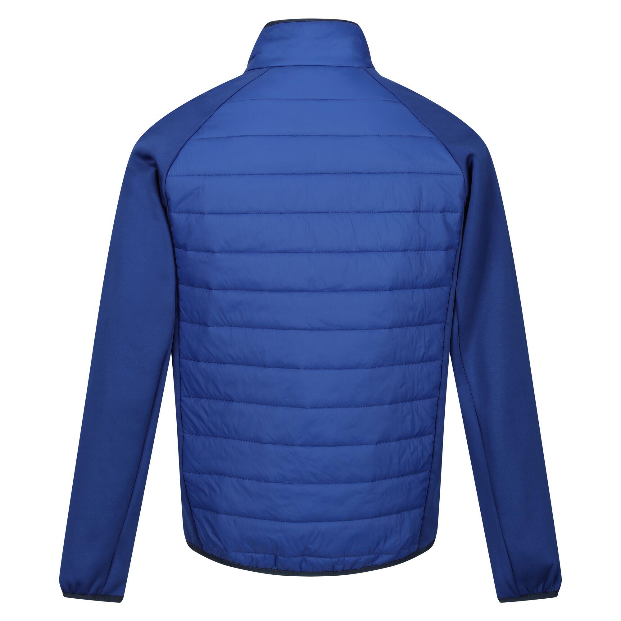 CLUMBER Men's hybrid jacket (Royal blue / Khaki orange)