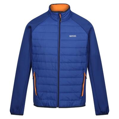 Heren clumber iv full zip hybride jas (nieuw koninklijk/persimmon)