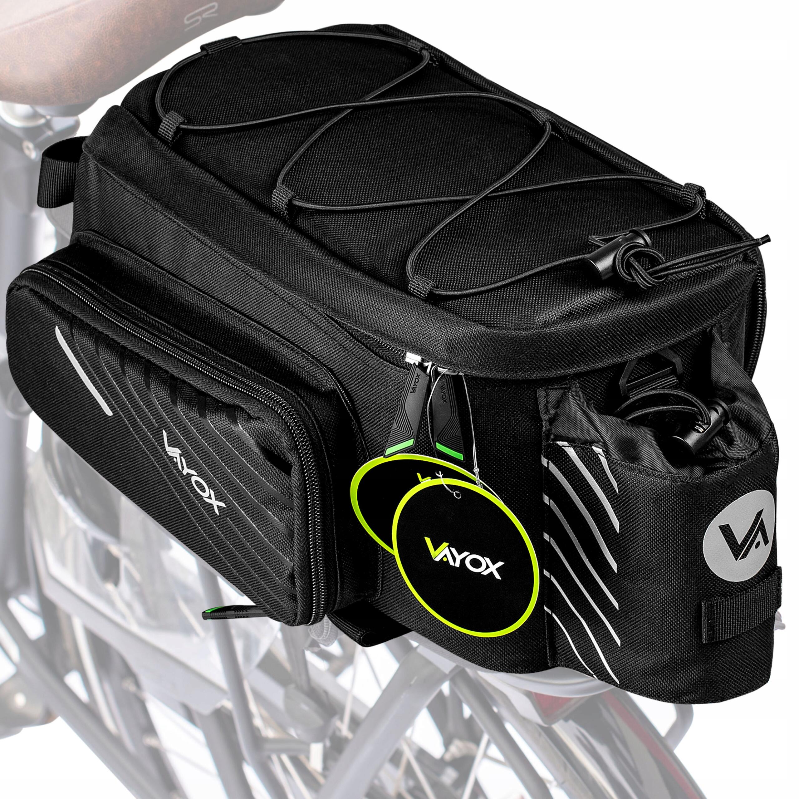 VAYOX Cyklistická brašna na nosič VA0171 voděodolná rozkládací 12L