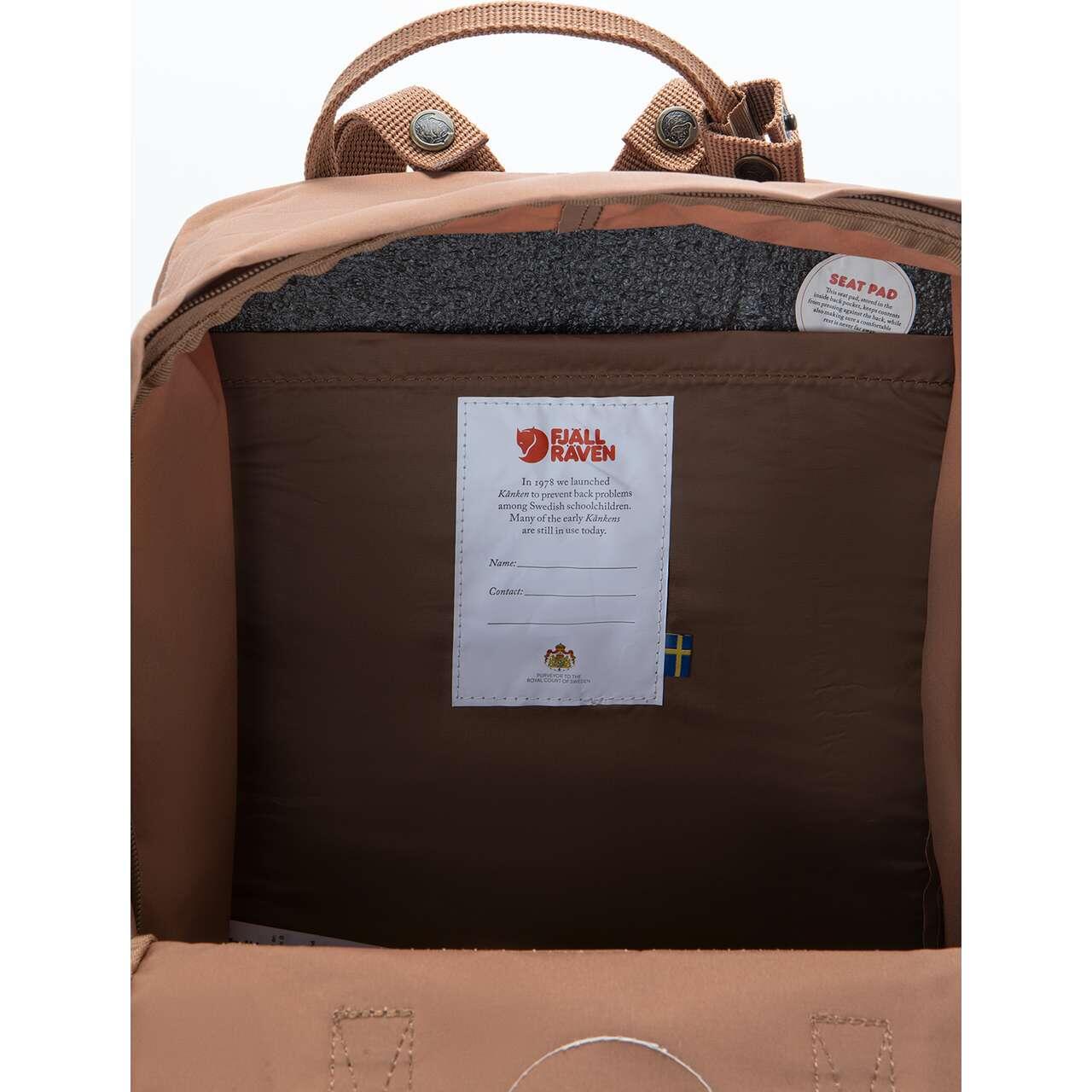 Mochila Marrón Fjallraven Kanken Khaki Dust 16L Resistente y Versátil 5/7