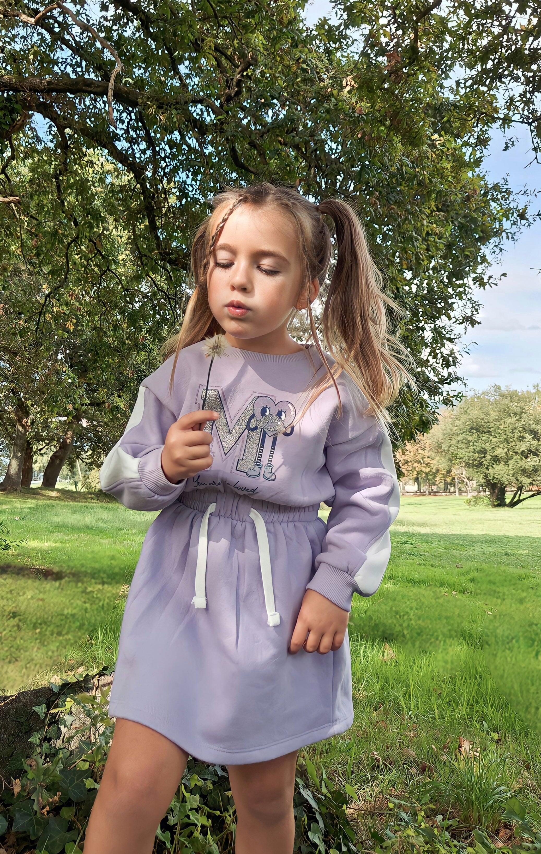 Vestido roxo de menina 4/5