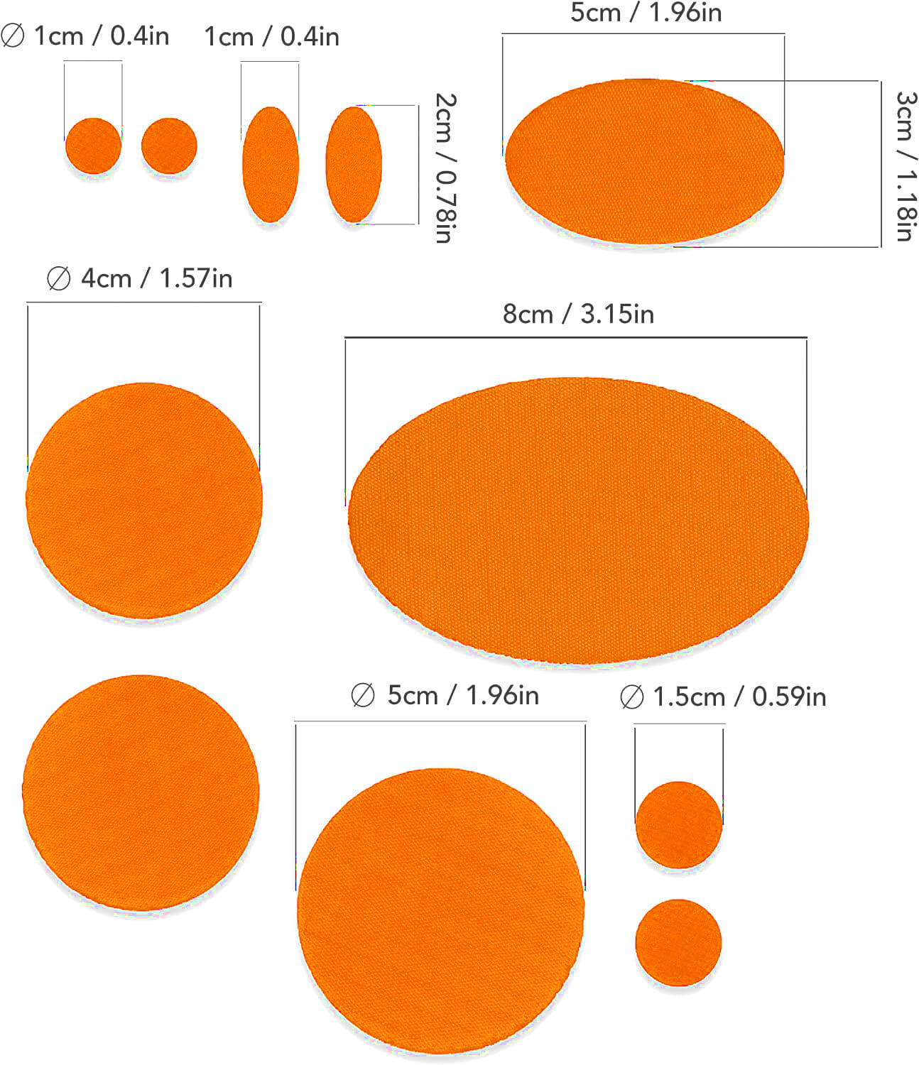 Parches de reparación para chaquetas de plumas | Resistente al agua  (naranja) 2/7