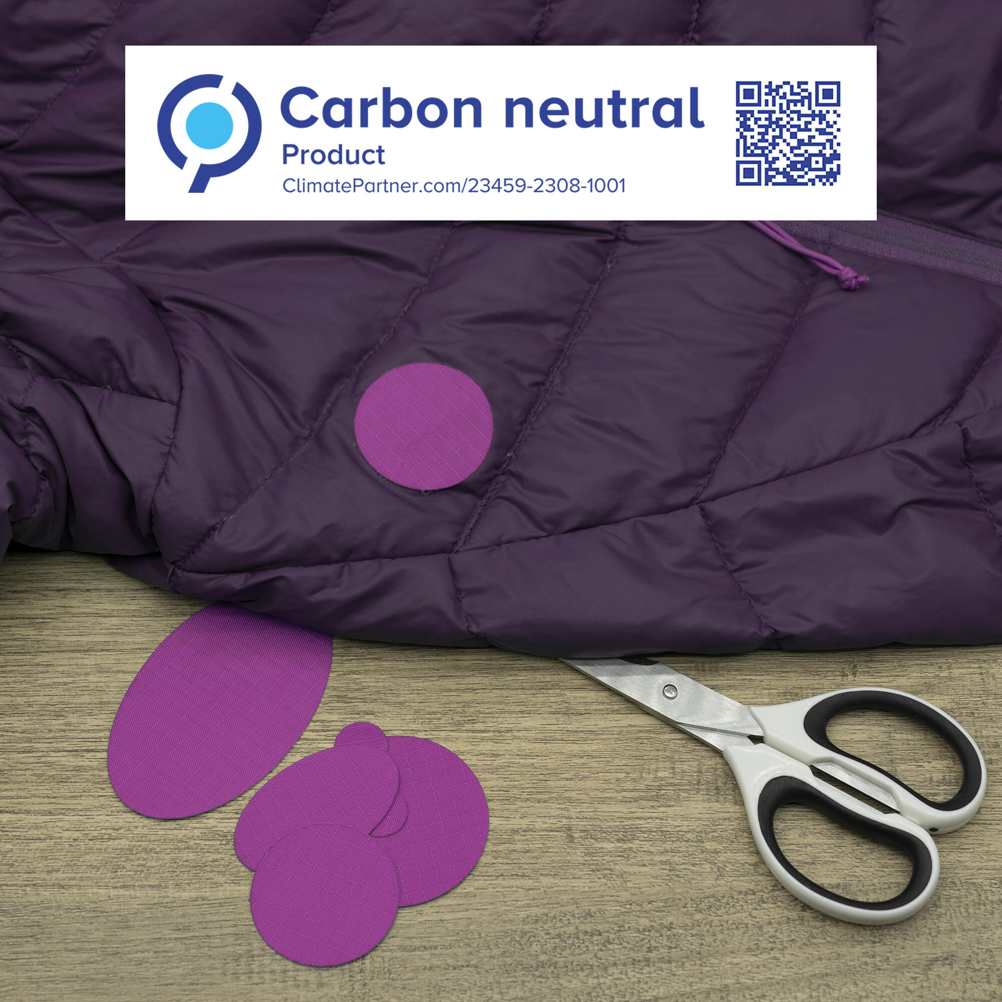 Parches impermeables para reparar chaquetas de plumas (morado oscuro) 5/9