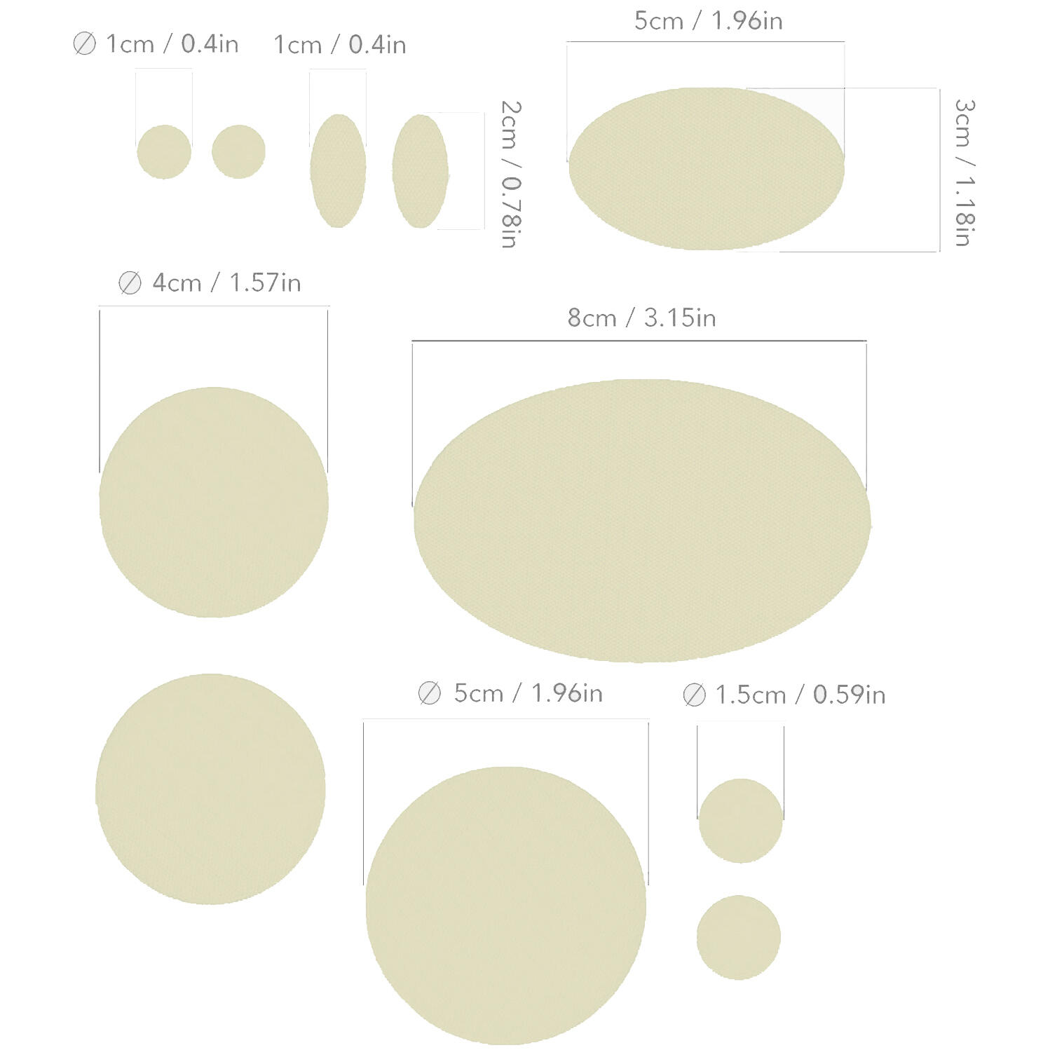 Parches de reparación para chaquetas de plumón impermeables (beige claro) 4/9