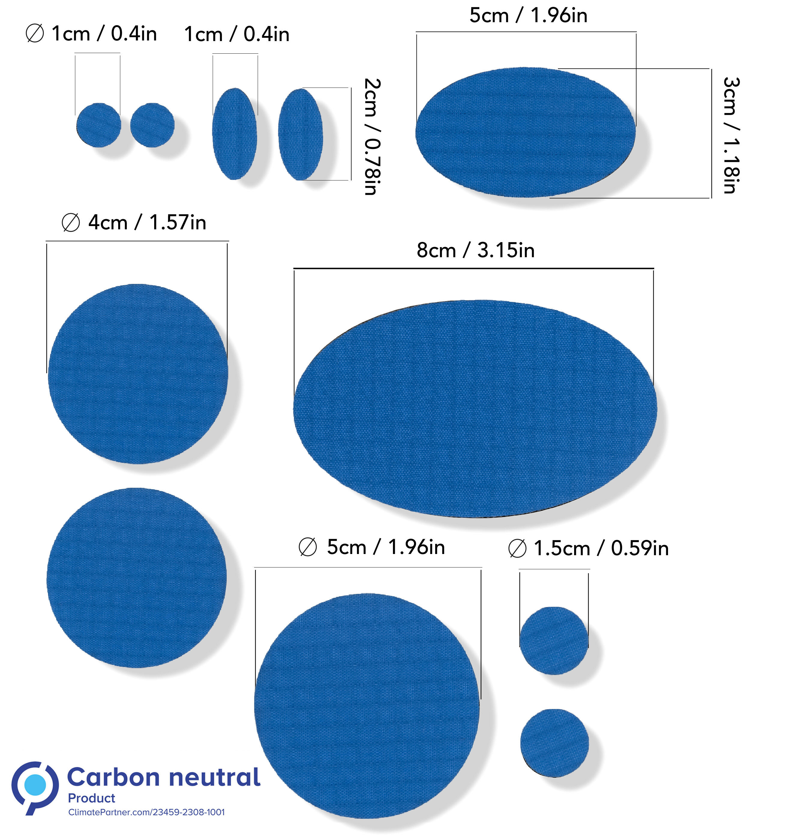 Parches de reparación para chaquetas de plumas (azul) 3/9