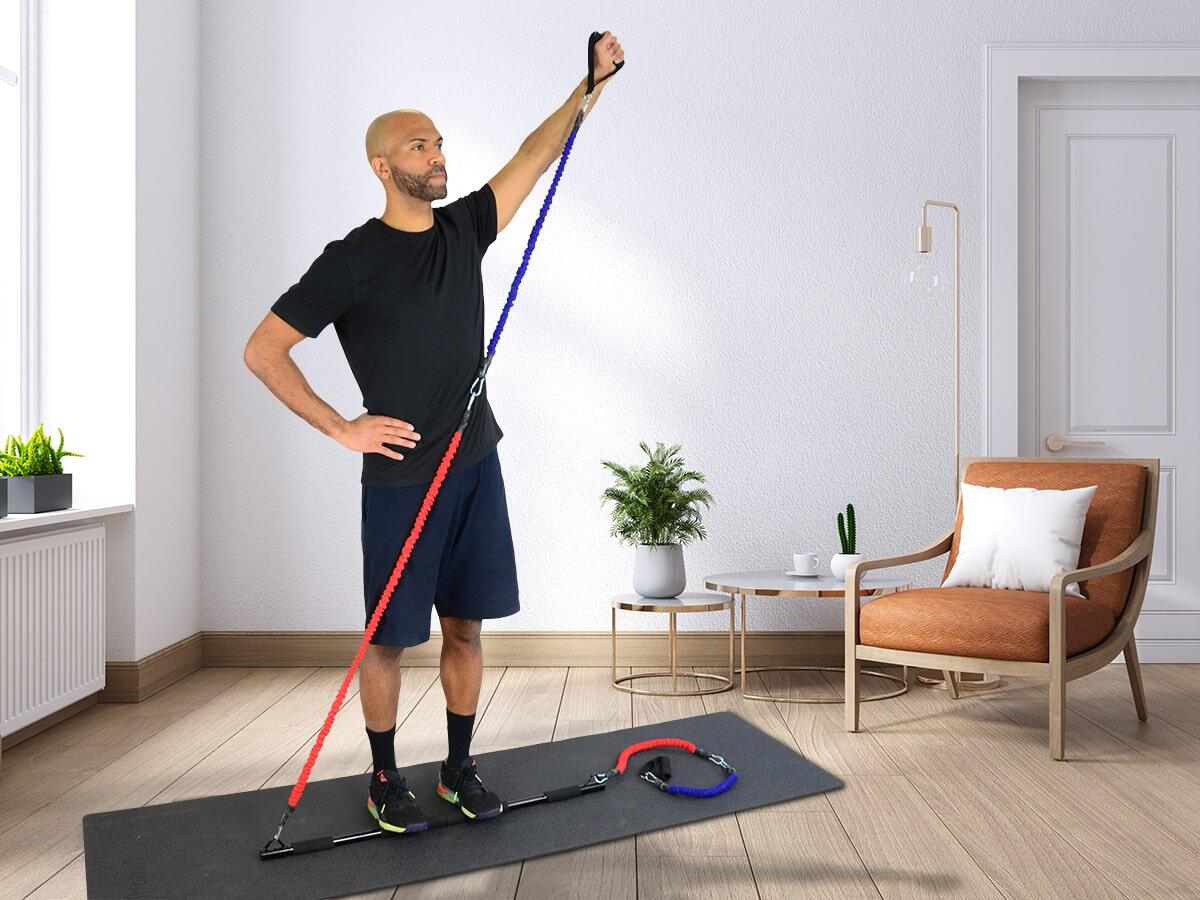 Bandas de resistencia múltiple con barra - Entrenamiento de Fuerza 3/8