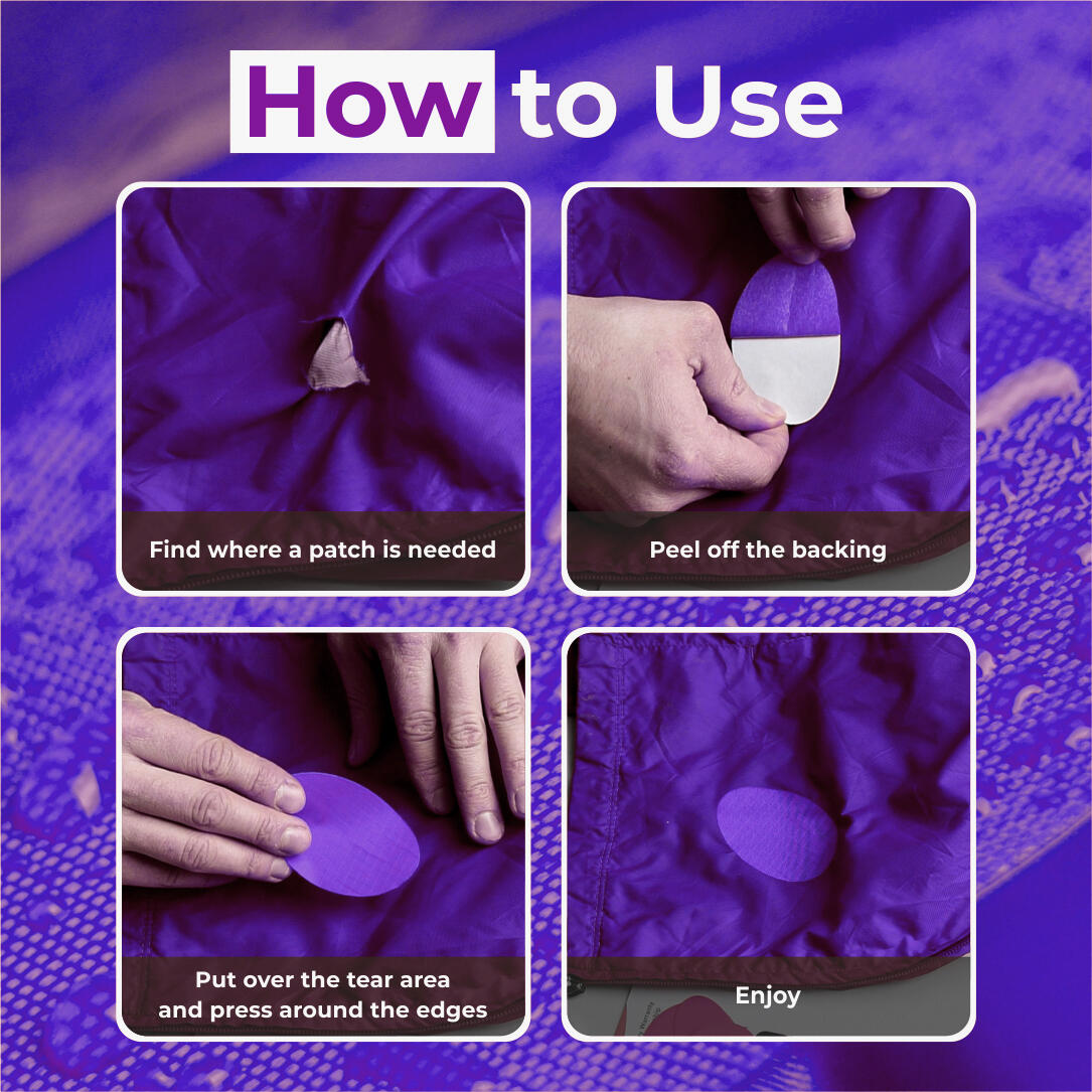 Remendos para casaco acolchoado autoadesivos impermeáveis (Roxo) 3/9