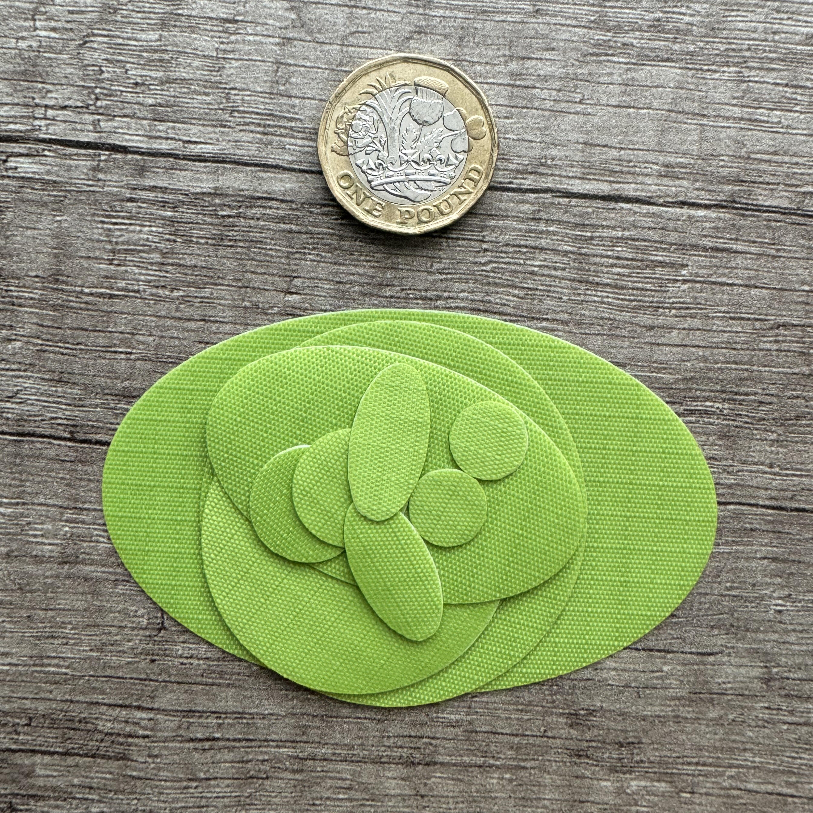 Parches impermeables para reparar chaquetas de plumas (verde fluorescente) 2/7