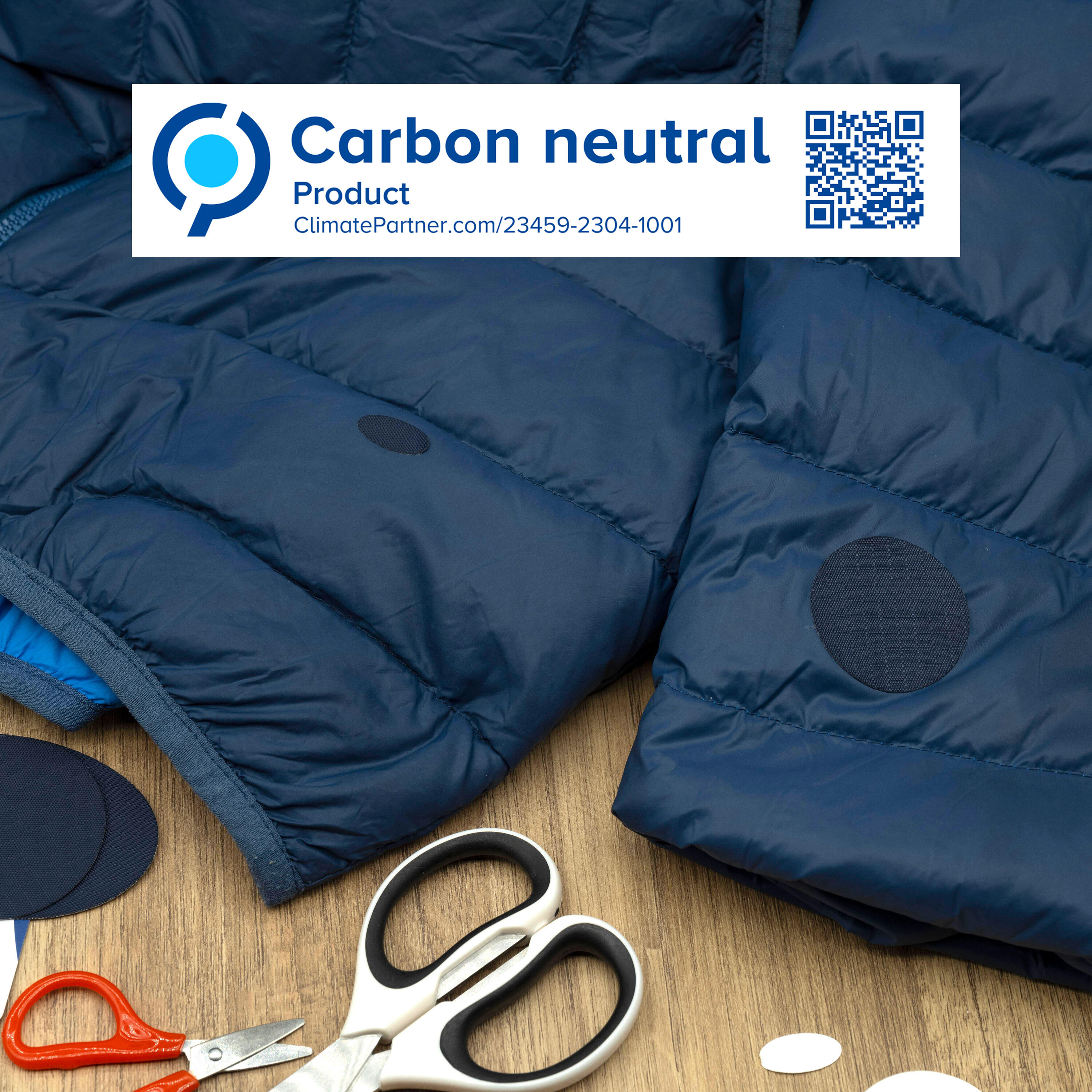 Toppe ripara piumini autoadesive impermeabili (Blu navy) 5/9