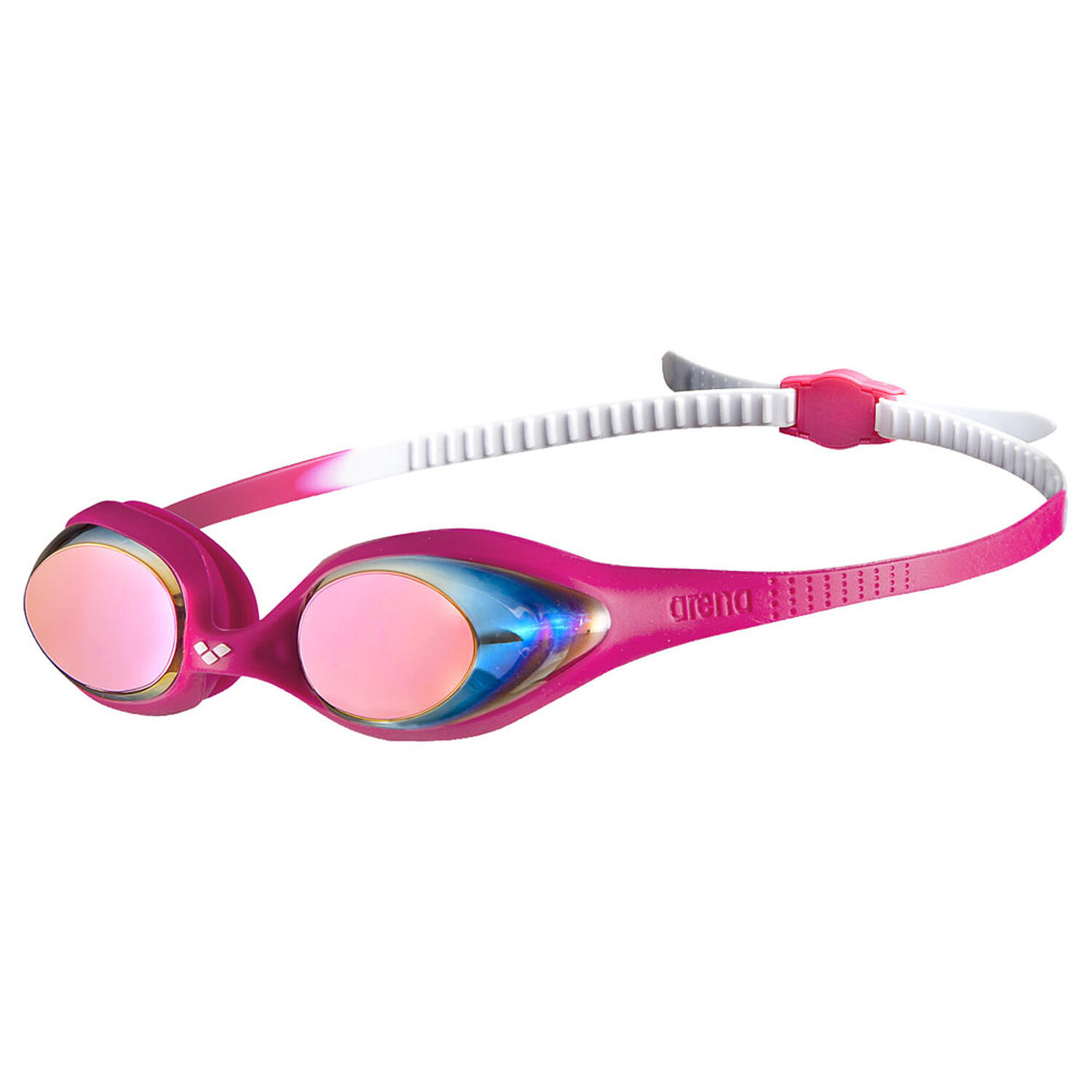 Óculos de natação espelhados Arena Spider rosa/branco