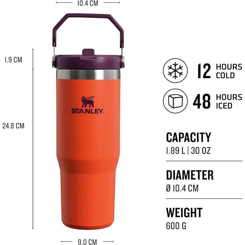 Stanley The IceFlow™ Flip Straw Tumbler 0.89L - Tigerlilly Plum