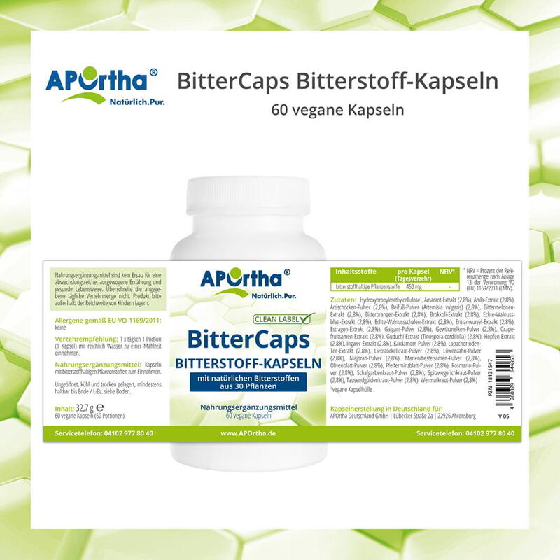 BitterCaps Bitterstoffe-Kapseln - 60 vegane Kapseln