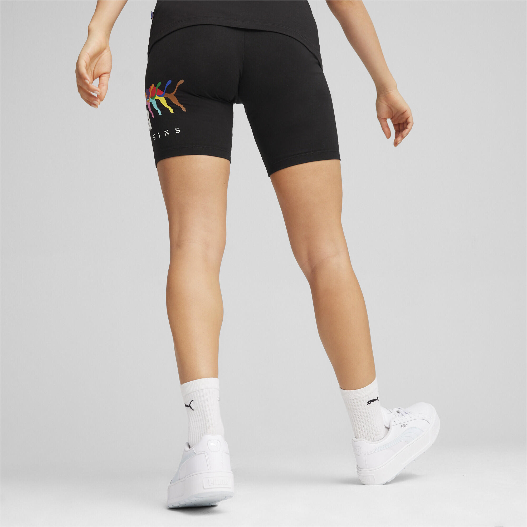 ESS+ LOVE WINS bikershort voor dames PUMA Black 3/5