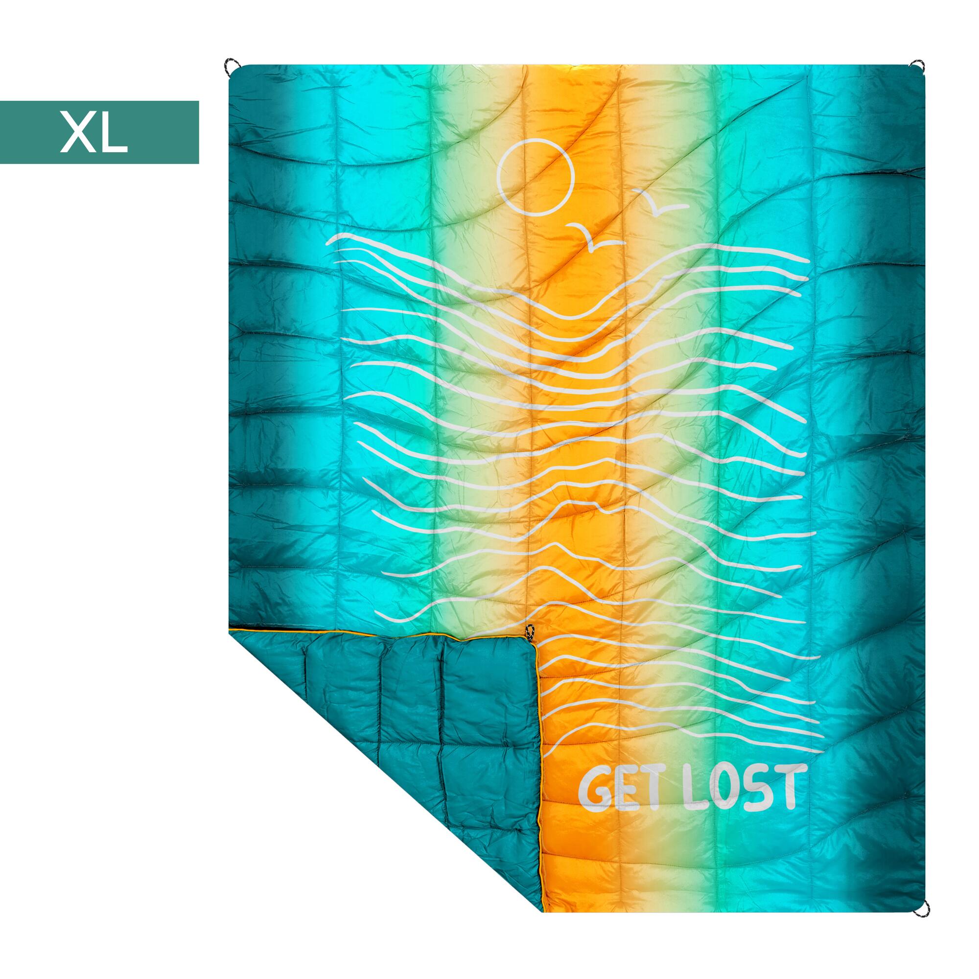 SEVEN PEAKS XL Outdoor-Bettdecke Seven Peaks Get Lost blau 200x180cm